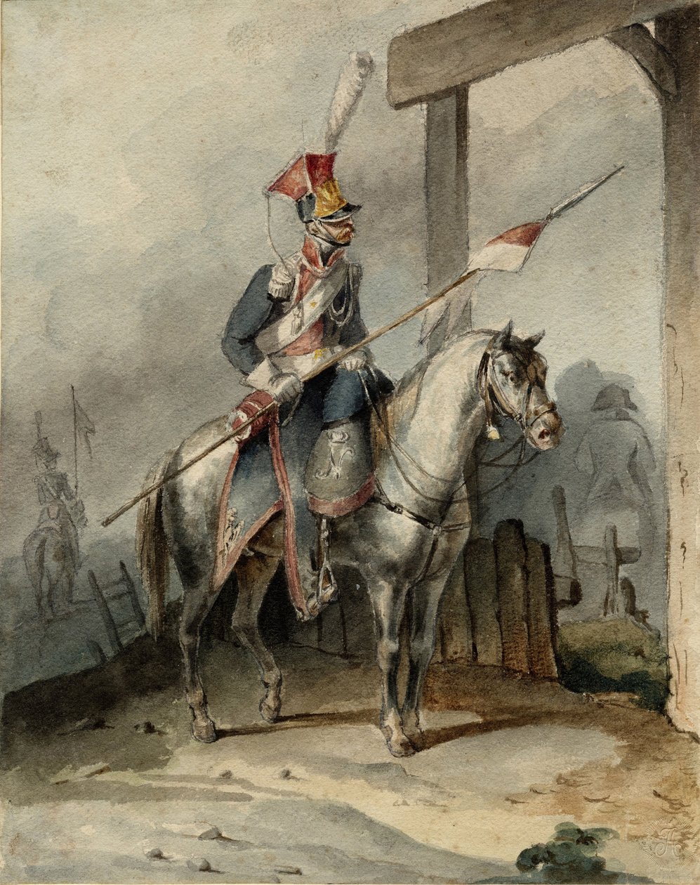 Polsk chevauleger fra den franske keisergarden, ca 1808 av Unbekannt