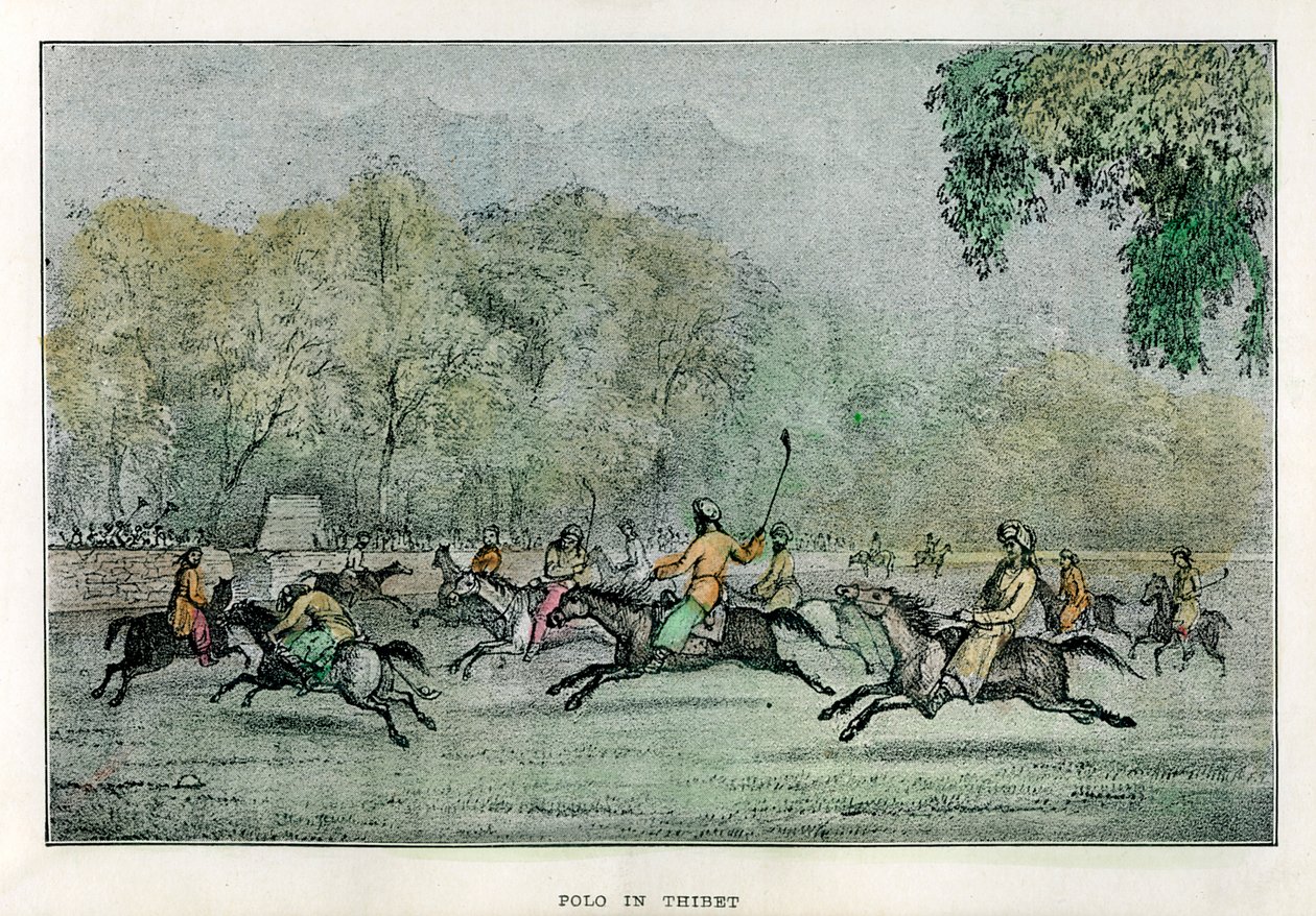 Polo i Thibet, 1800-tallet av Unbekannt