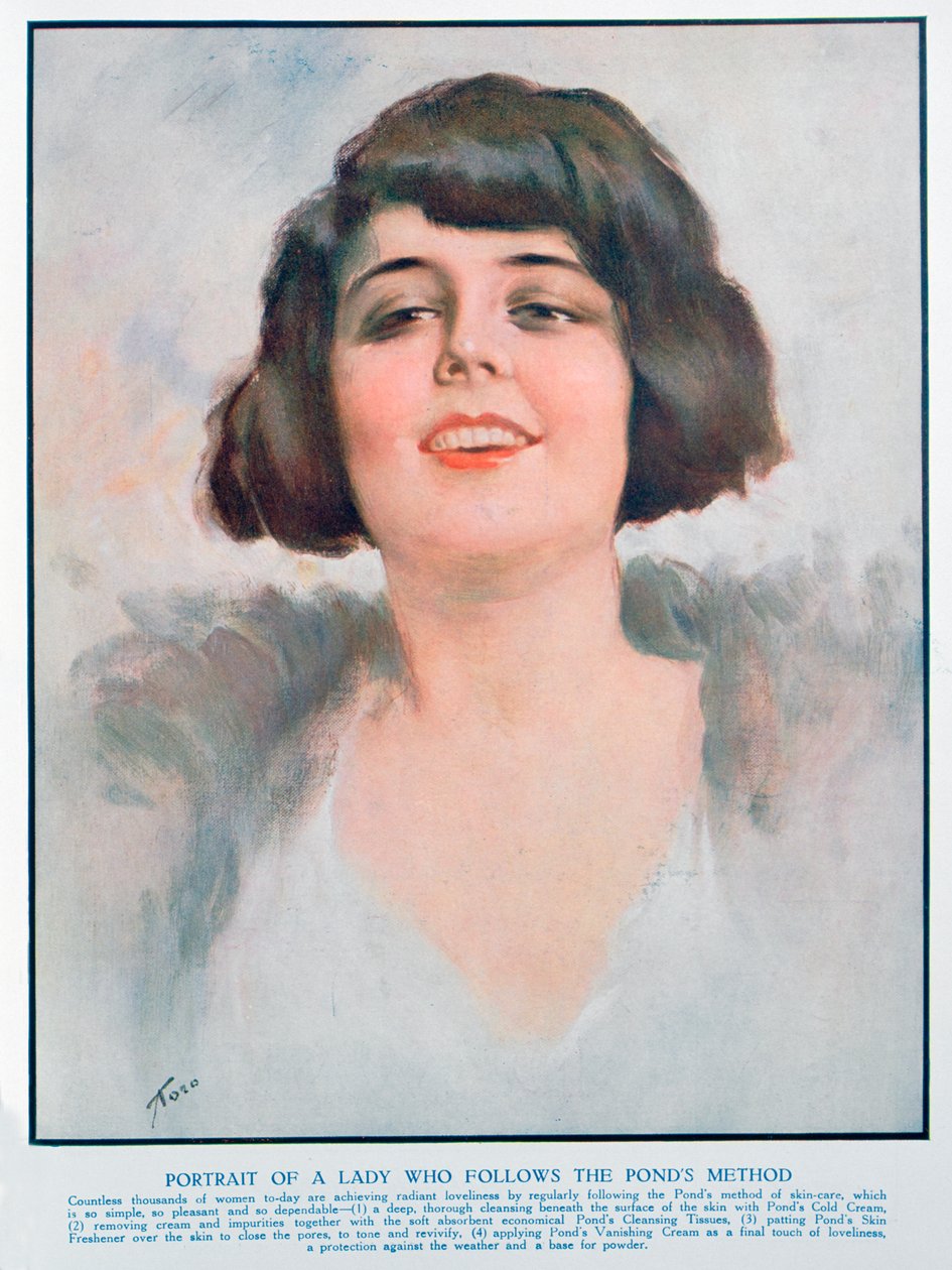 Ponds Cream-annonse, 1928 av Unbekannt