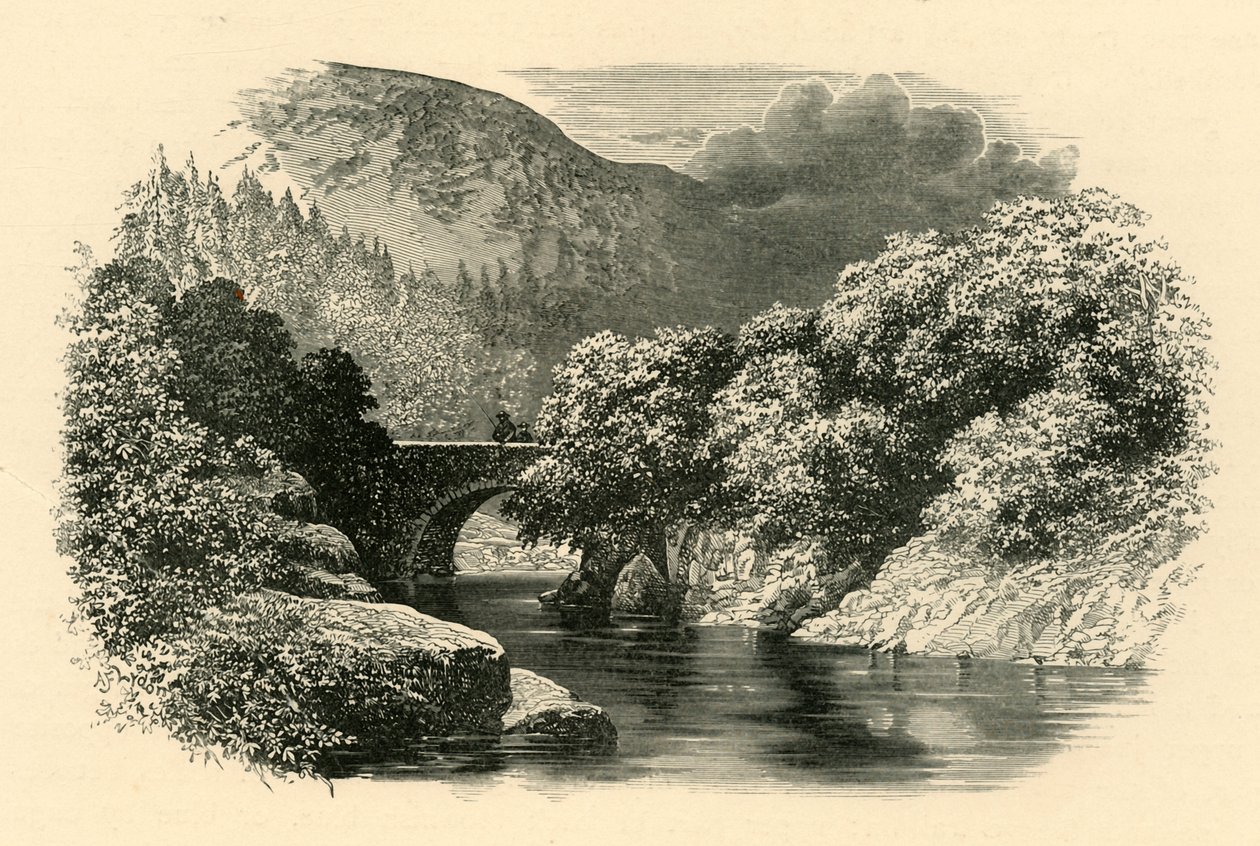 Aberglaslyn Bridge, Nord-Wales, c1890. av Unbekannt