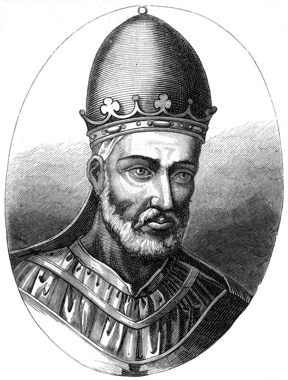Pave Honorius III 1148-1227, 1849 av Unbekannt