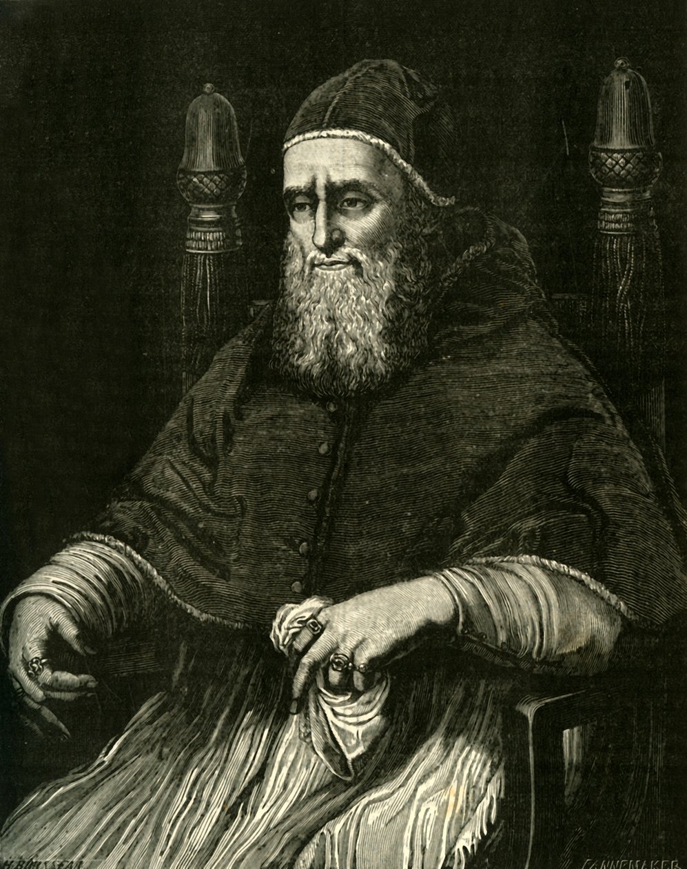 Pave Julius II, ca 1500-tallet, 1890. av Unbekannt