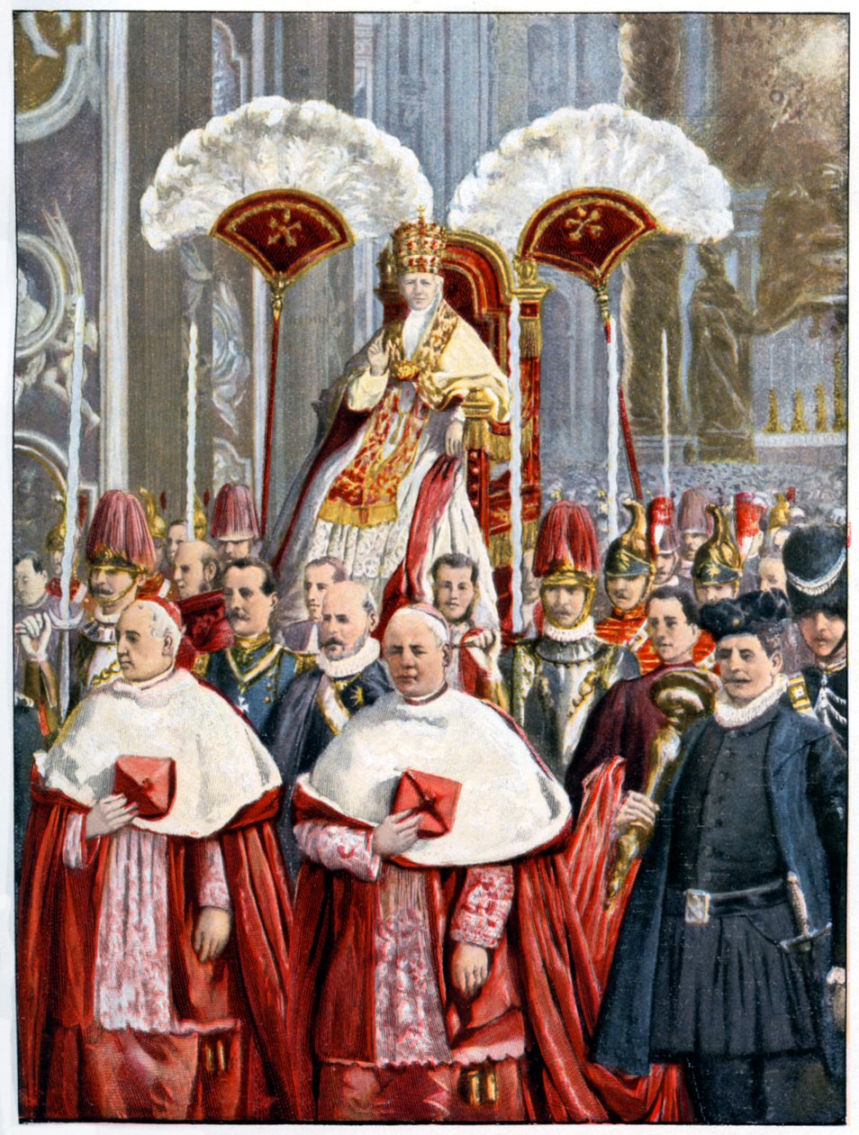 Pave Leo XIII i Basilica of Saint Peter, Roma, 1900 av Unbekannt