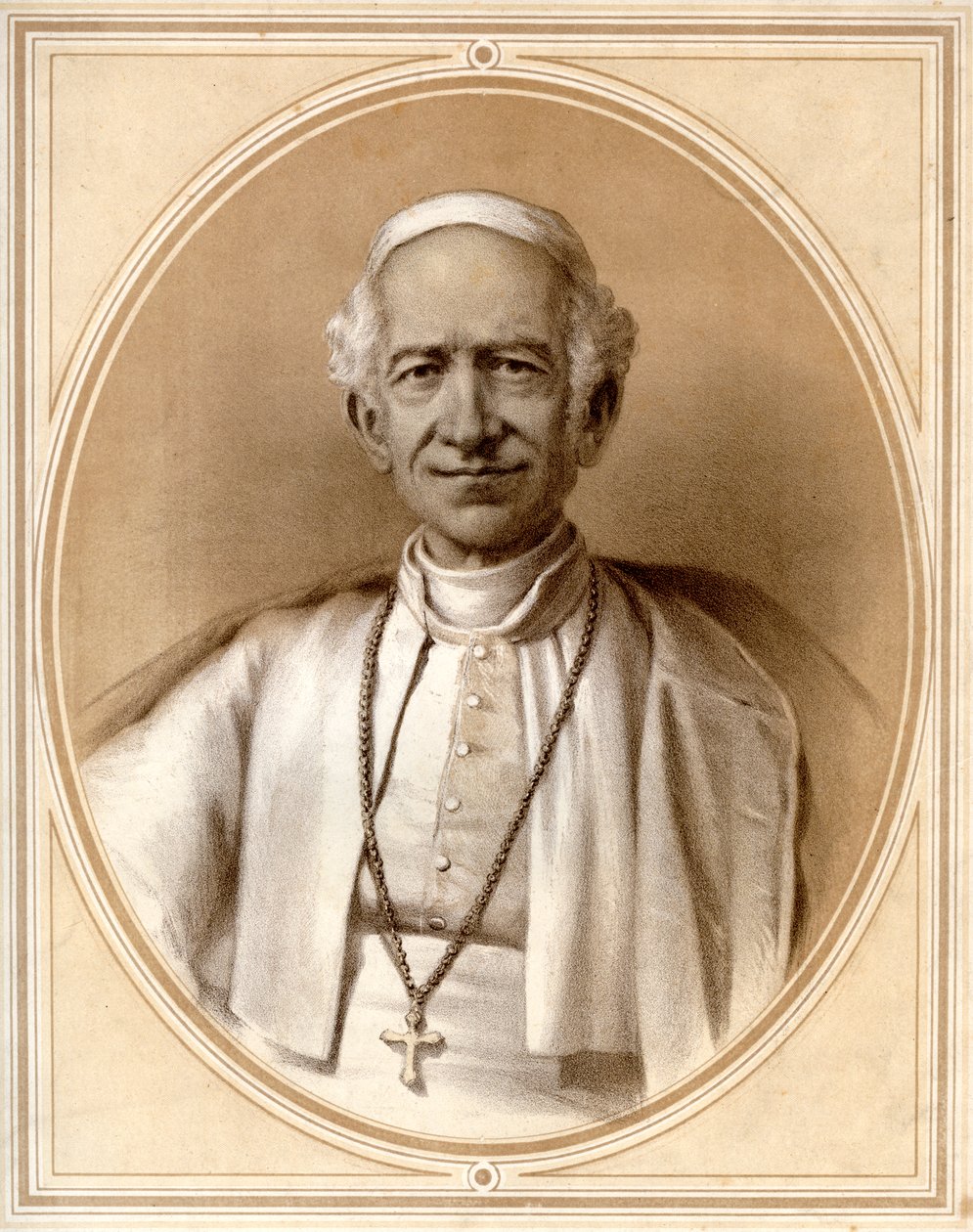 Pave Leo XIII, sent på 1800-tallet av Unbekannt