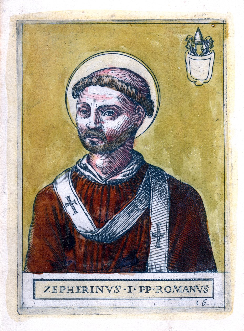 Pave Zephyrinus I av Unbekannt
