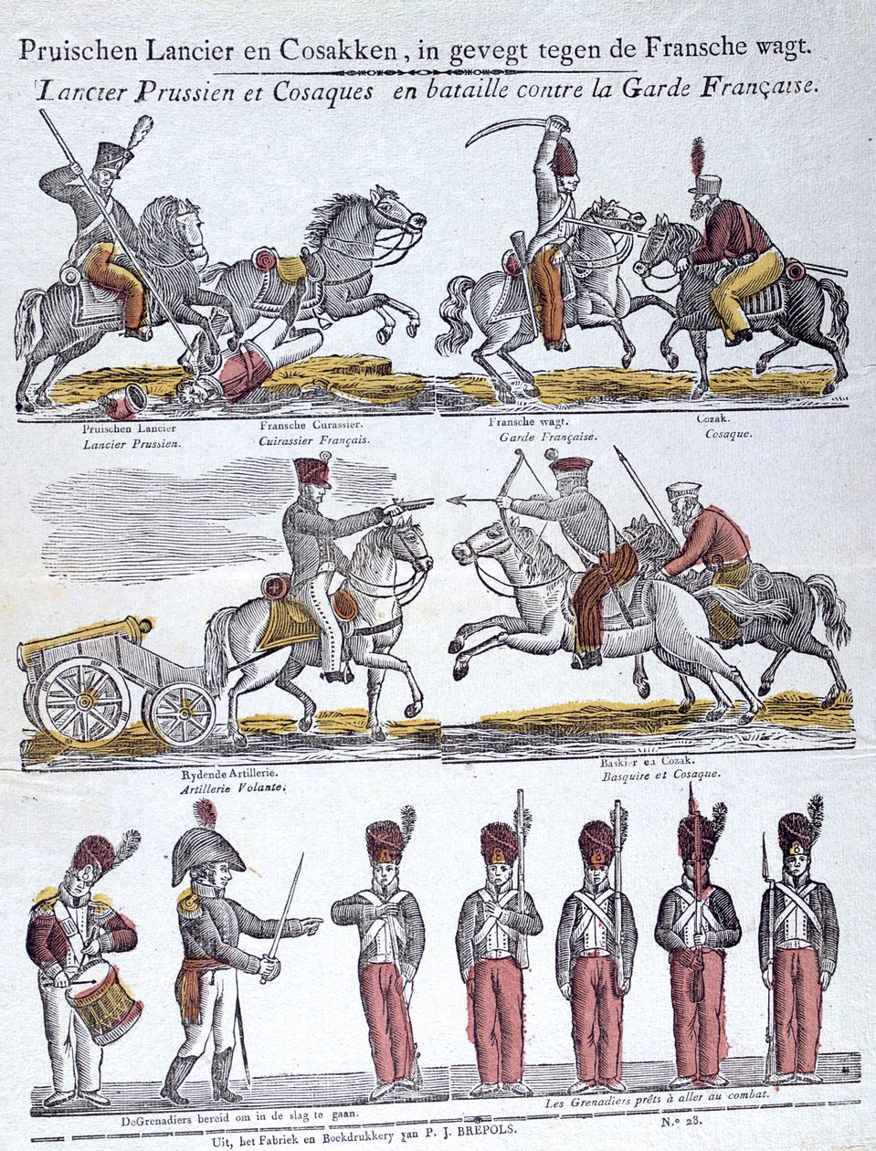 Populært bilde av Napoleonskrigene, 1800-tallet av Unbekannt