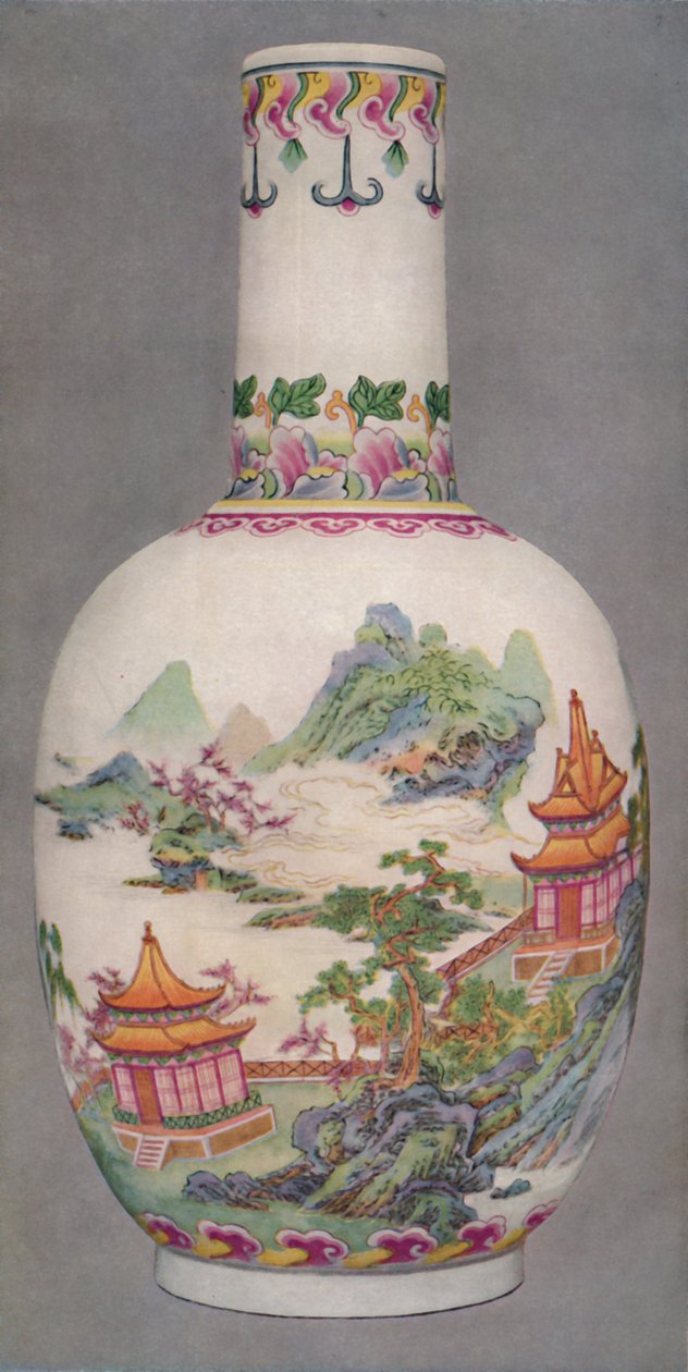 Porselensflaske i Ku Yueh Hsuan-stil. Chien lang periode, 1736-1796, 1928 av Unbekannt