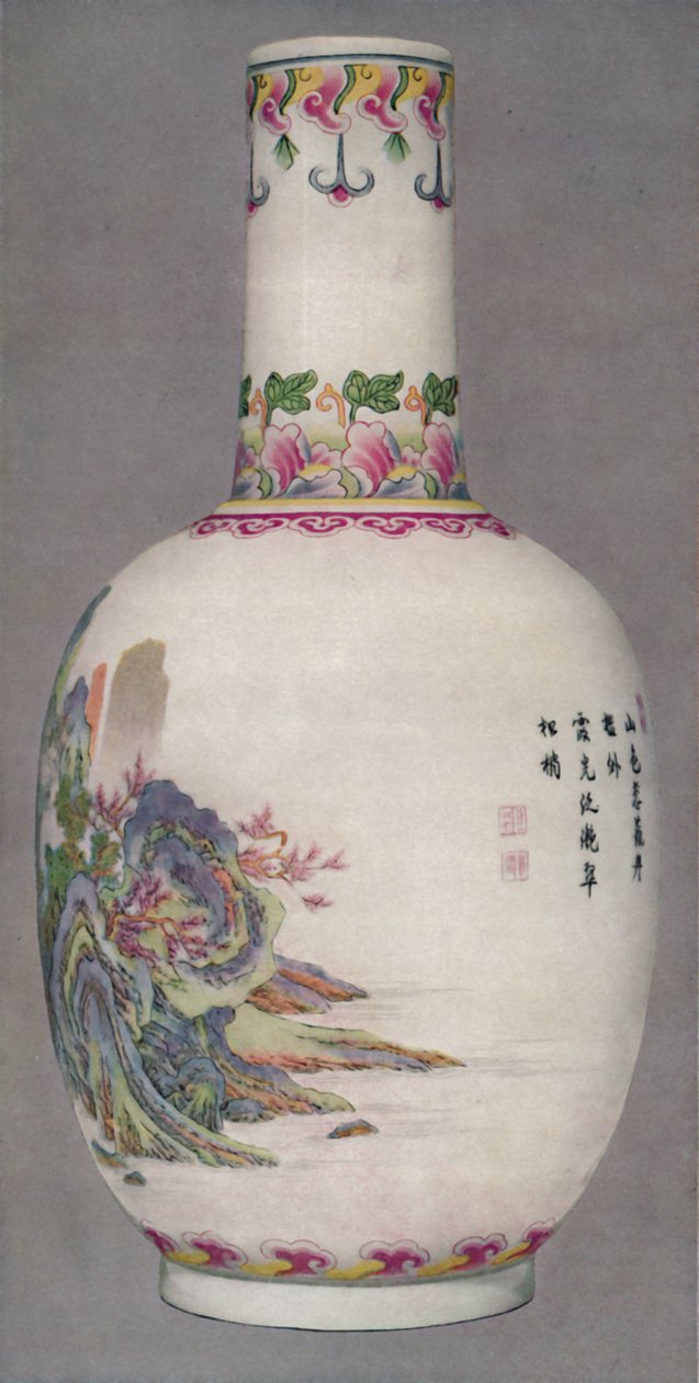 Porselensflaske i Ku Yueh Hsuan-stil. Chien lang periode, 1736-1796, 1928 av Unbekannt