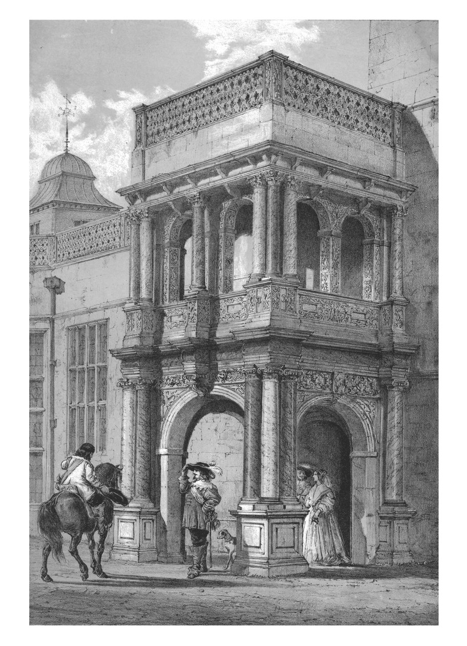 Veranda ved Audley End, Essex, c1840. av Unbekannt
