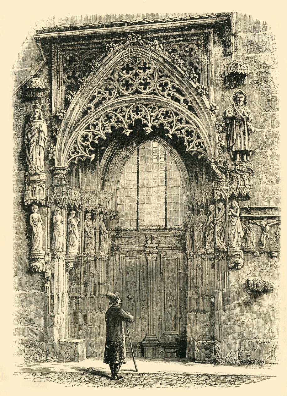 Porsche av St. Sebaldus-kirken, Nürnberg, 1890. av Unbekannt
