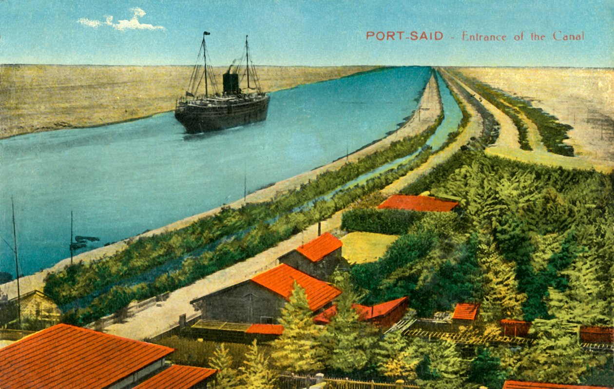 Port-Said - Inngangen til kanalen, c1918-c1939. av Unbekannt