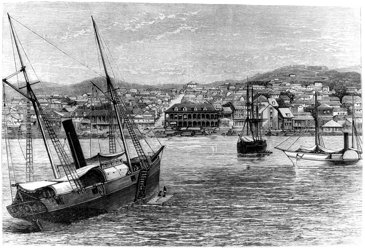 Port au Prince, Haiti, 1873 av Unbekannt