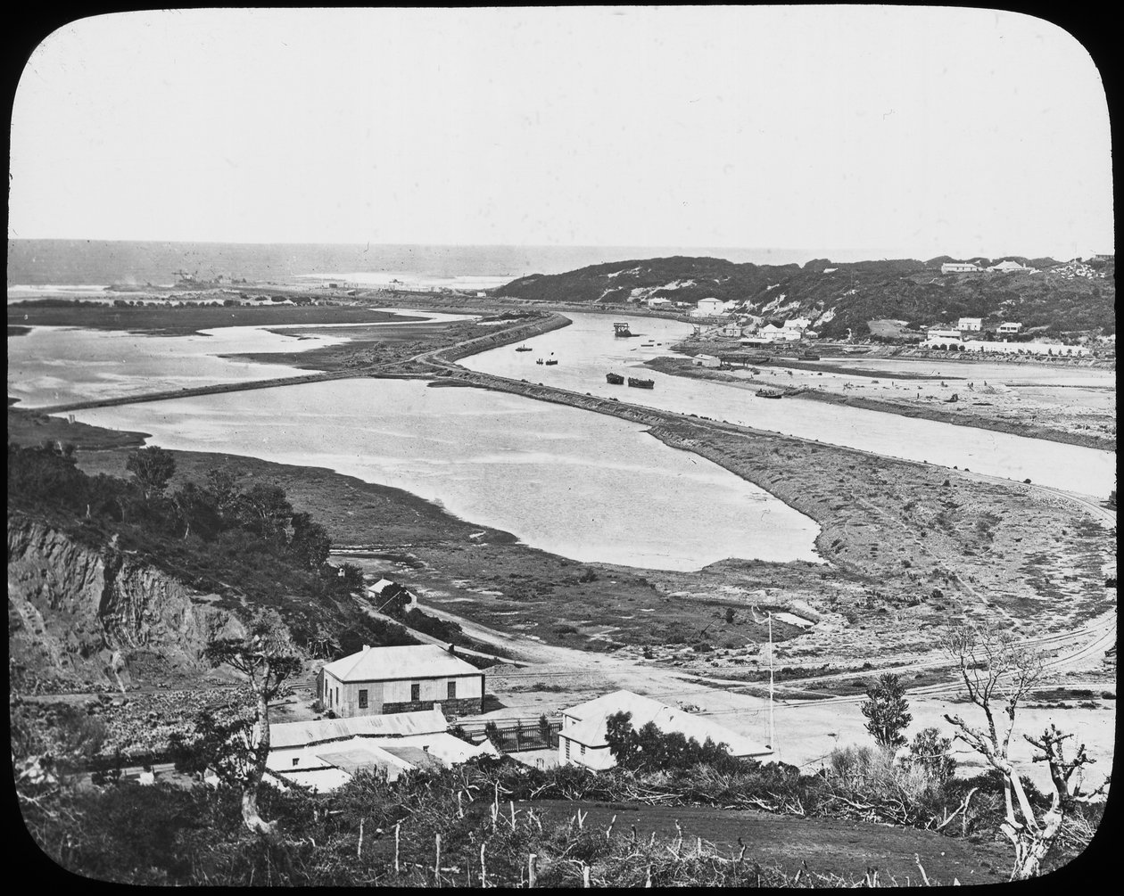 Port Alfred, Kowie-elven, Cape diamant- og gullgruver, Sør-Afrika, c1890 av Unbekannt