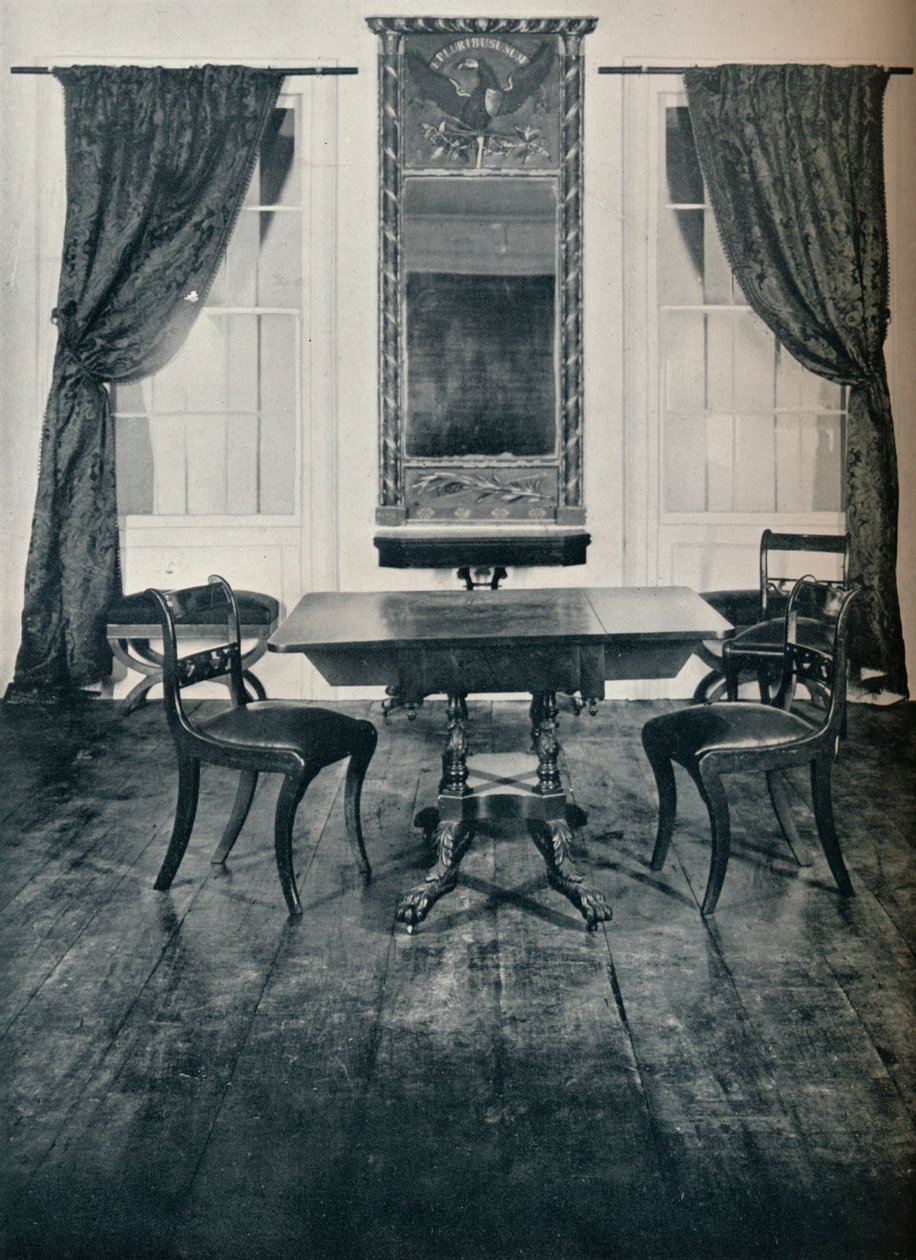 Del av salongen i huset i Irvington, New York, bygget rundt 1820, 1930 av Unbekannt