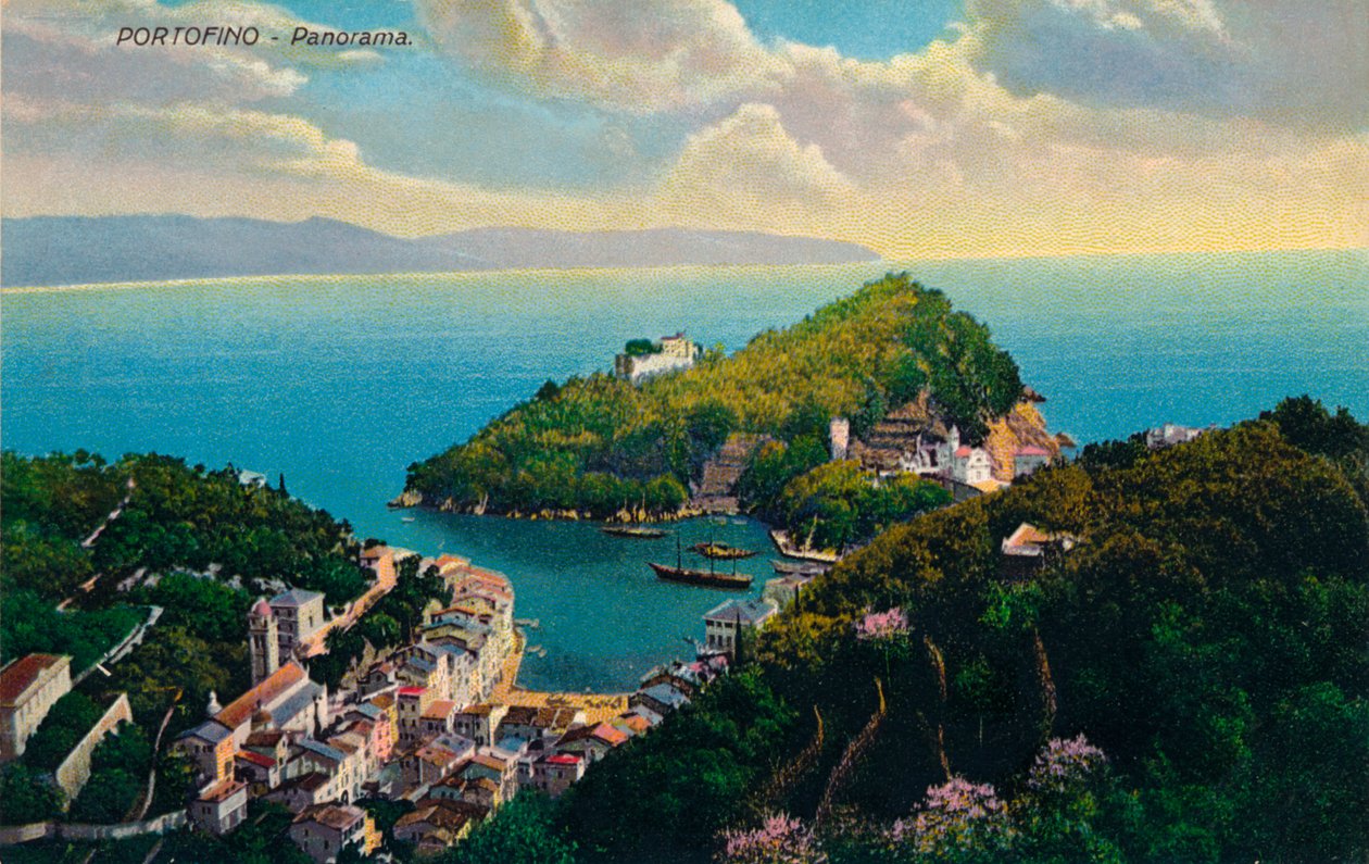 Portofino - Panorama, c1890 av Unbekannt