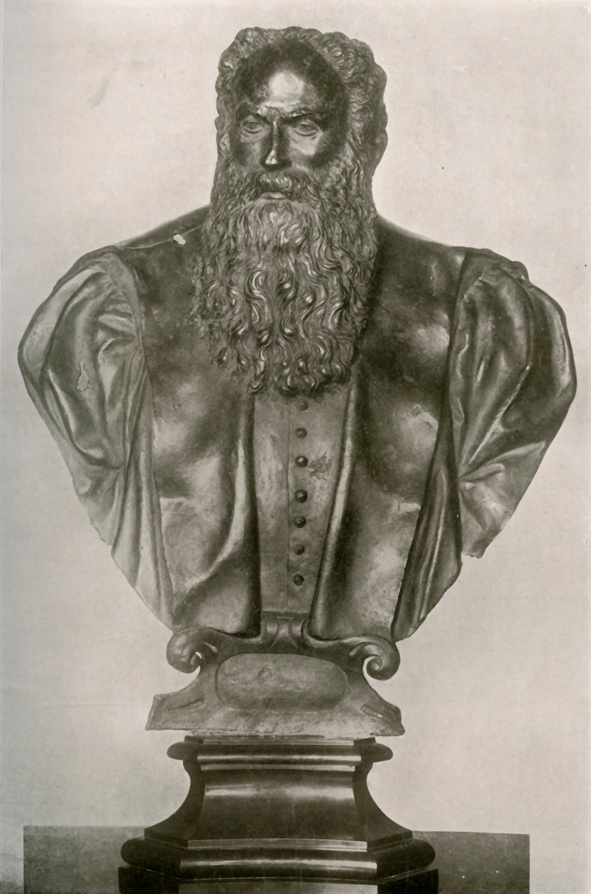 Portrait Bust of Aretino in Collection of Mr PAB Widener, Philadelphia, 1908. av Unbekannt