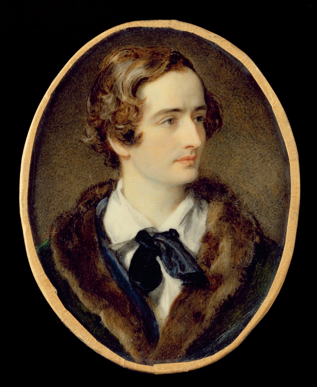 Portrait Miniature of John Keats (akvarell på elfenben) (detalj av 67539) av Unbekannt