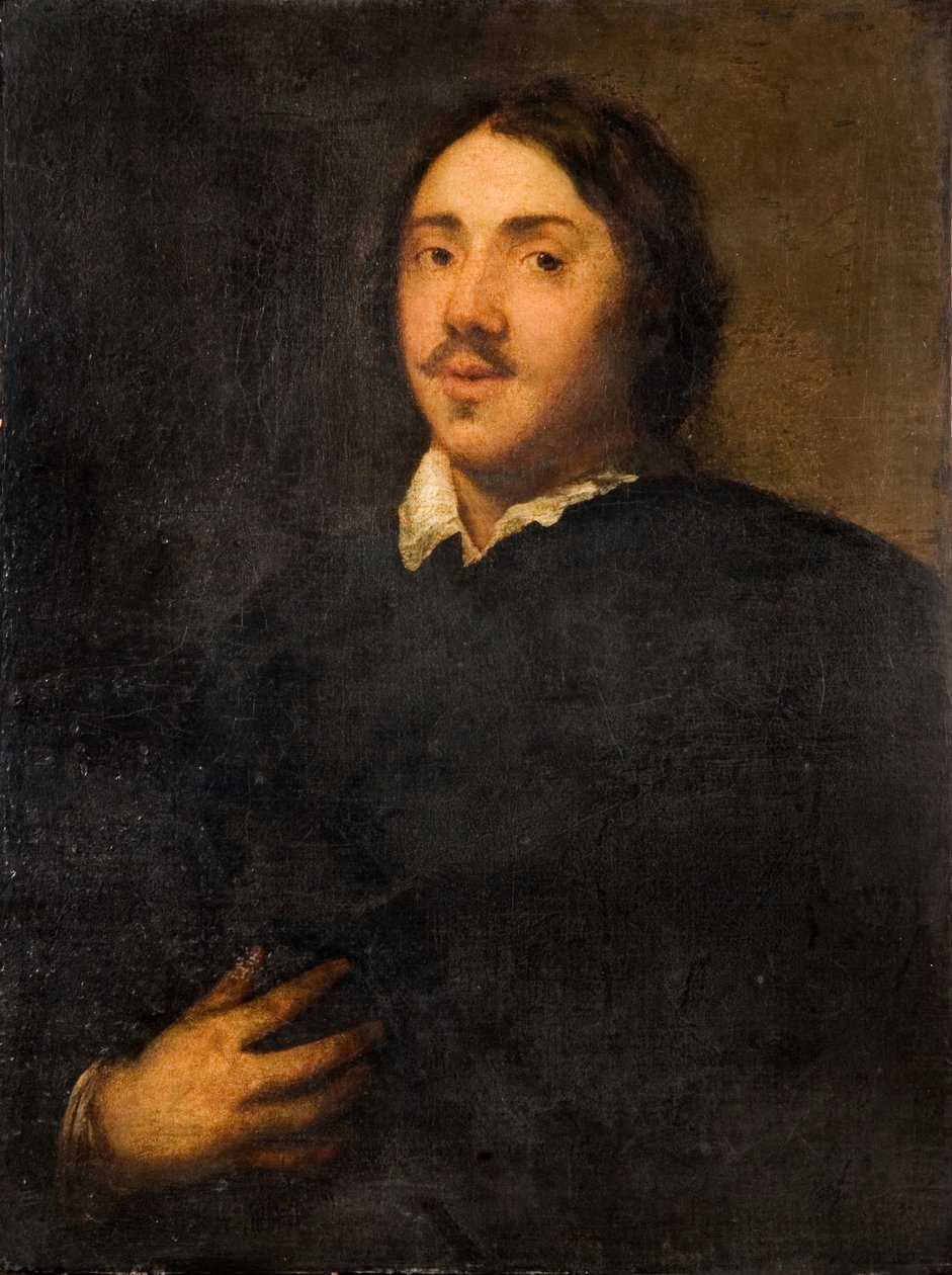 Portrett av en gentleman i svart, 1700. av Unbekannt