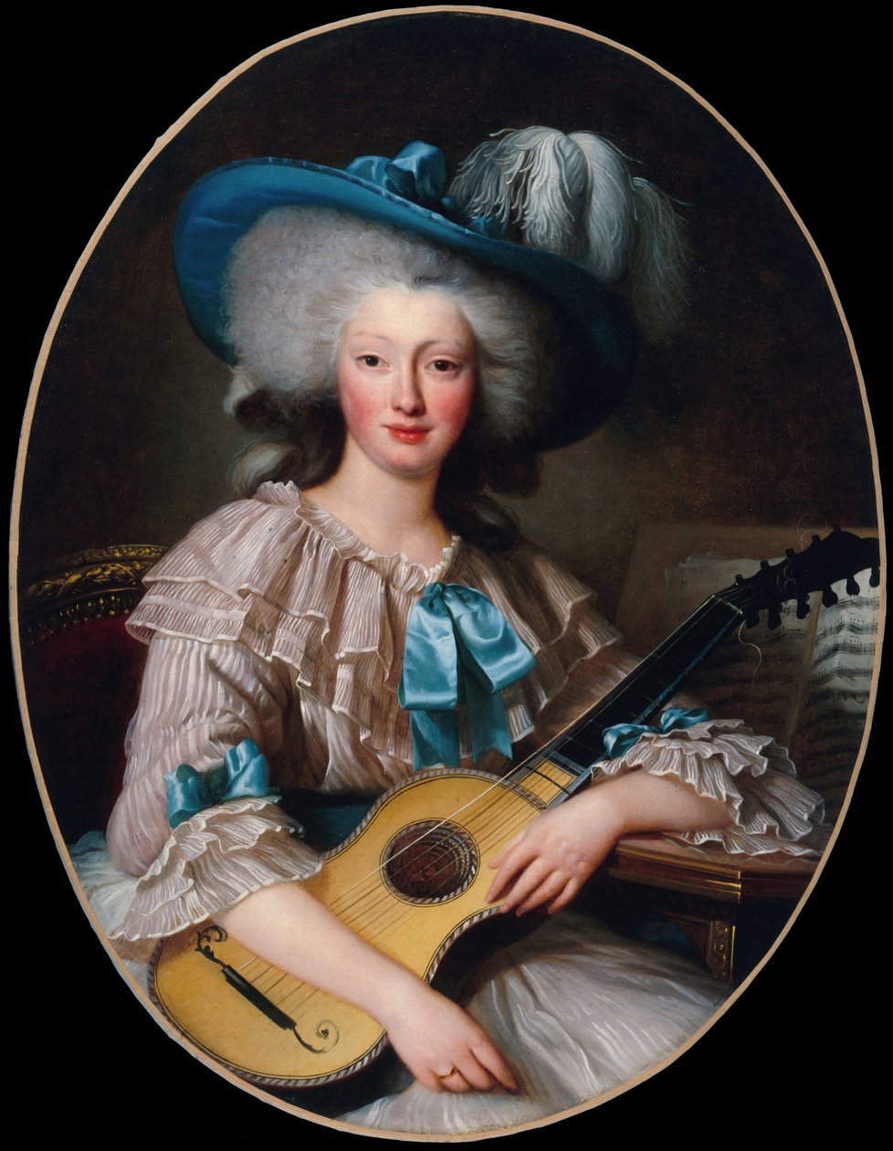 Portrett av Félicité-Louise de Frézals 1765-1854, født Esmangard de Beauval..., 1785. av Unbekannt
