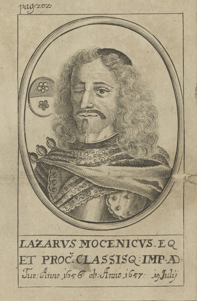 Portrett av admiral Lazzaro Mocenigo 1624-1657, ca 1720. av Unbekannt