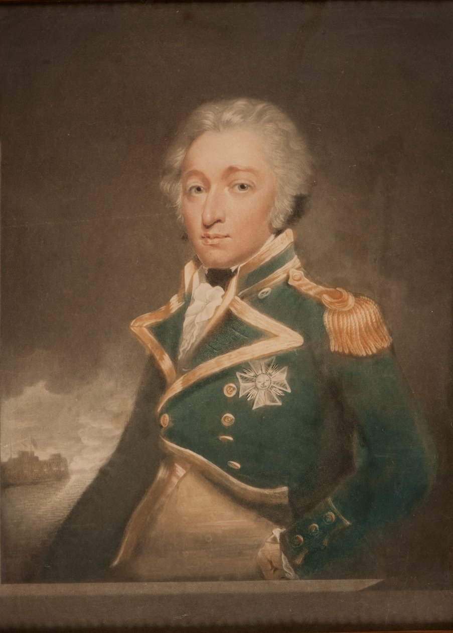 Portrett av admiral Sir William Sidney Smith 1764-1840. av Unbekannt
