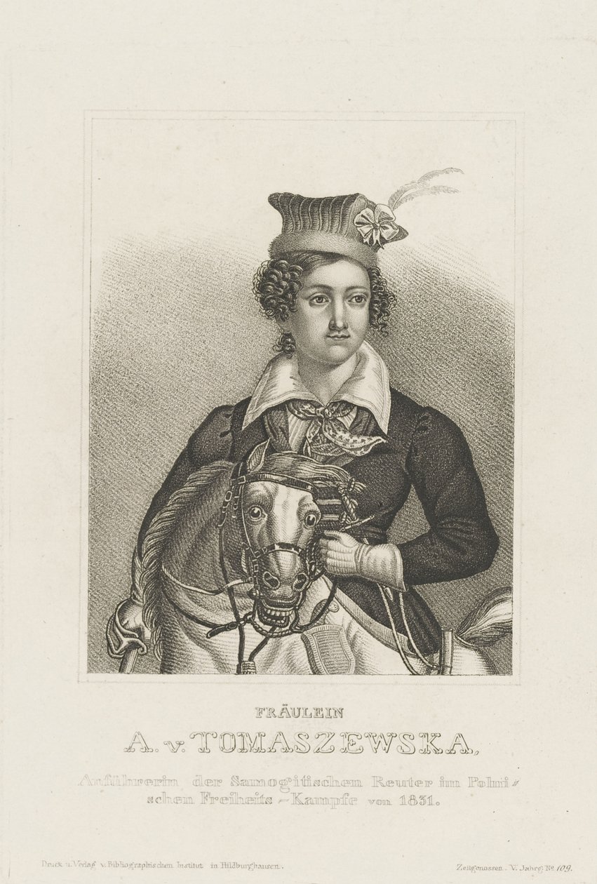 Portrett av Antonina Tomaszewska 1814-1883, ca. 1850. av Unbekannt