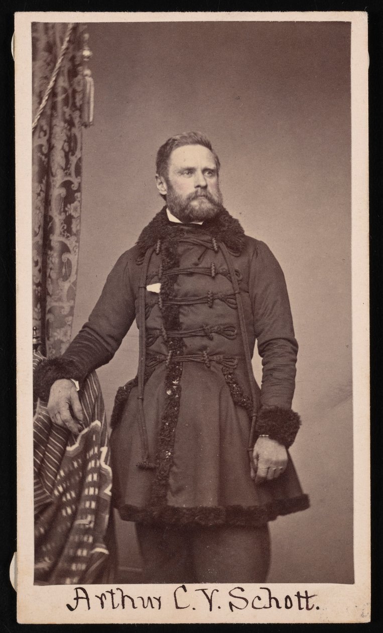 Portrett av Arthur Carl Victor Schott 1814-1875, før 1875. av Unbekannt