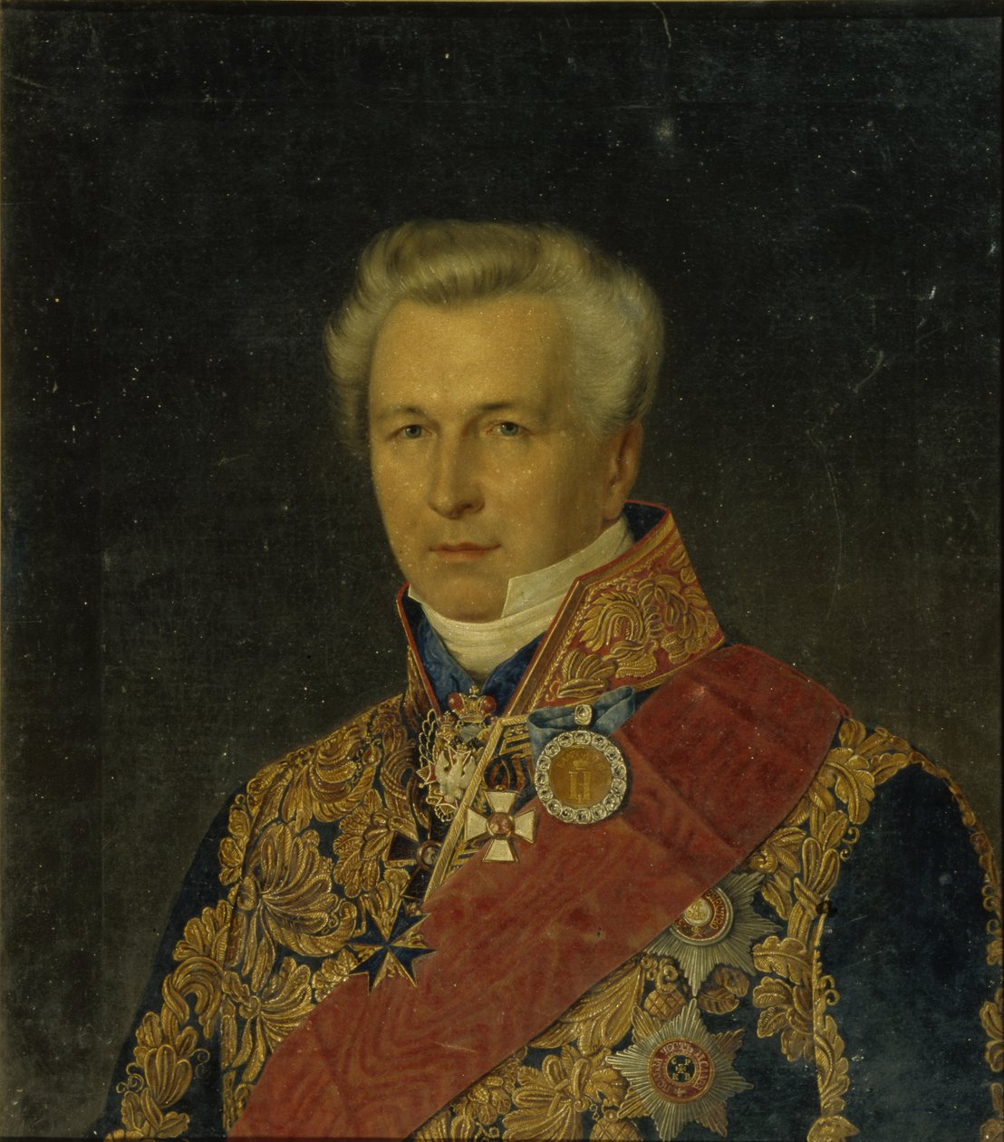 Portrett av baron Leo Karlovich Bode 1787-1859, 1850-tallet av Unbekannt