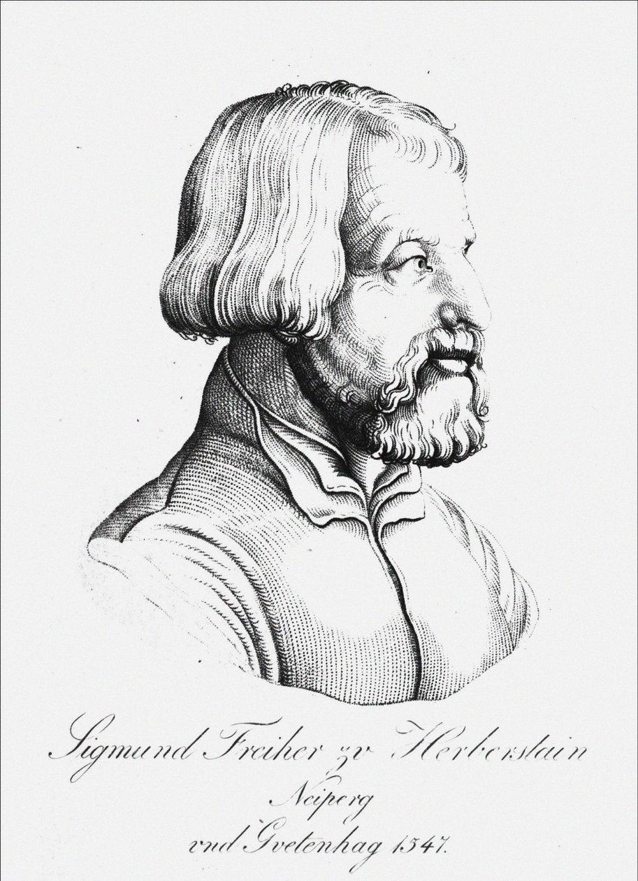 Portrett av baron Sigmund von Herberstein, ambassadør i Polen og Russland, 1547 av Unbekannt