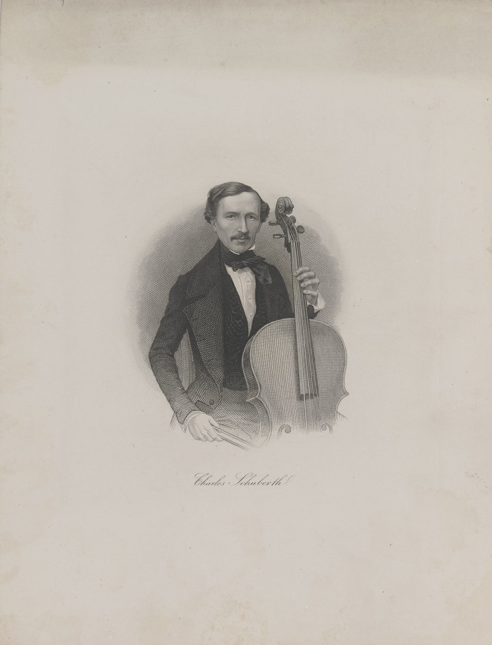 Portrett av Carl Eduard Schuberth 1811-1863, ca. 1850. av Unbekannt
