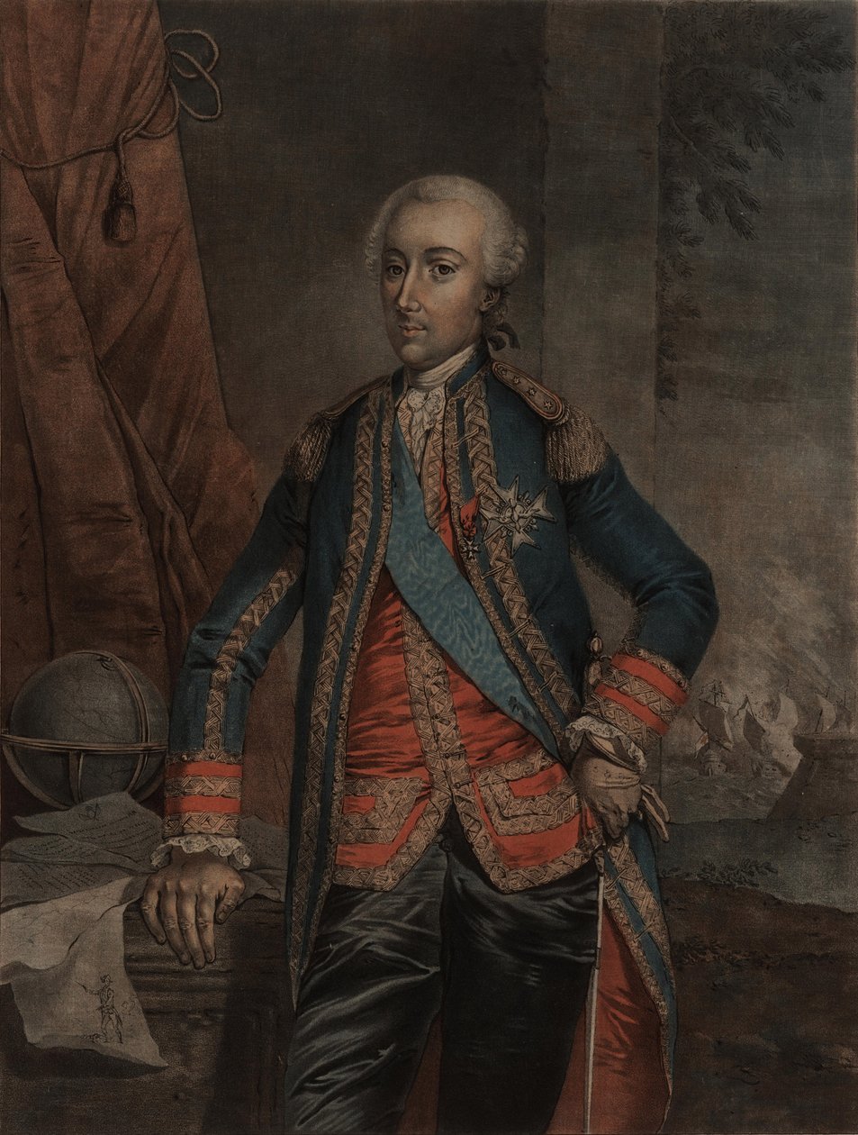 Portrett av Charles Hector, comte dEstaing 1729-1794, 1778. av Unbekannt