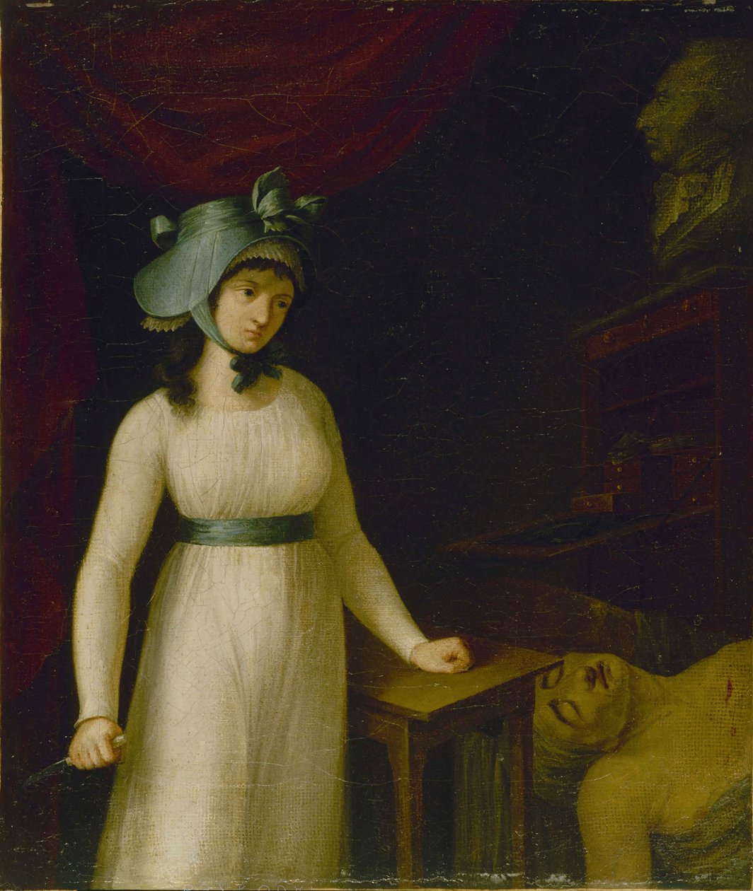 Portrett av Charlotte Corday 1768-1793, mellom 1793 og 1798. av Unbekannt