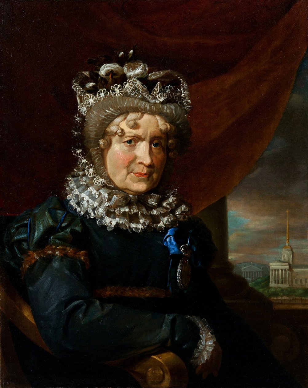 Portrett av Charlotte von Lieven, født von Gaugreben 1743-1828, 1831. av Unbekannt
