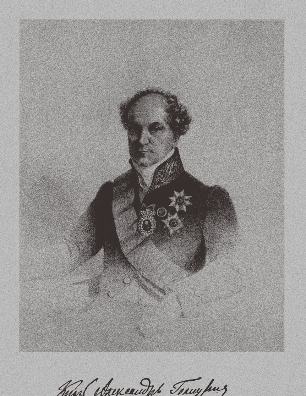 Portrett av grev Alexander Nikolajevitsj Golitsyn 1773-1844, ca. 1840 av Unbekannt