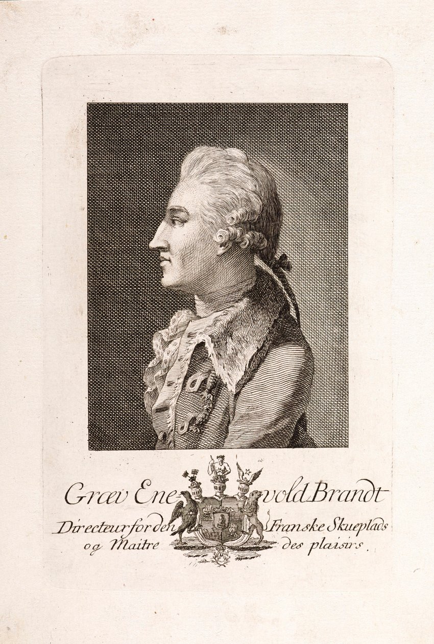 Portrett av grev Enevold Brandt 1738-1772. av Unbekannt