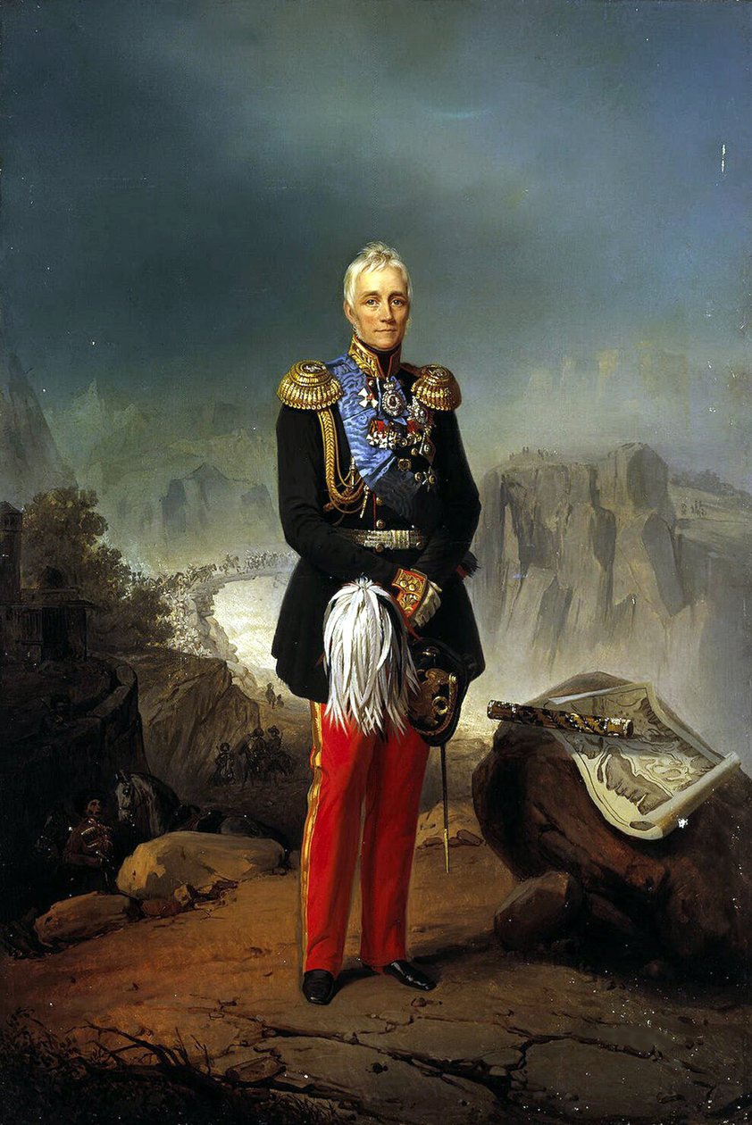 Portrett av grev Mikhail Vorontsov 1782-1856, andre halvdel av 1700-tallet. av Unbekannt