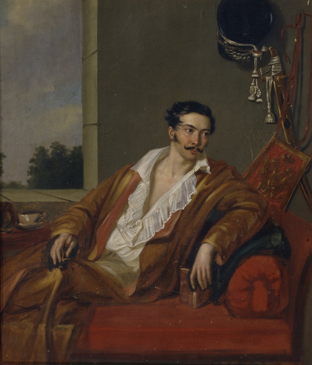 Portrett av grev Vasily Fyodorovich Gagarin, ca. 1810 av Unbekannt