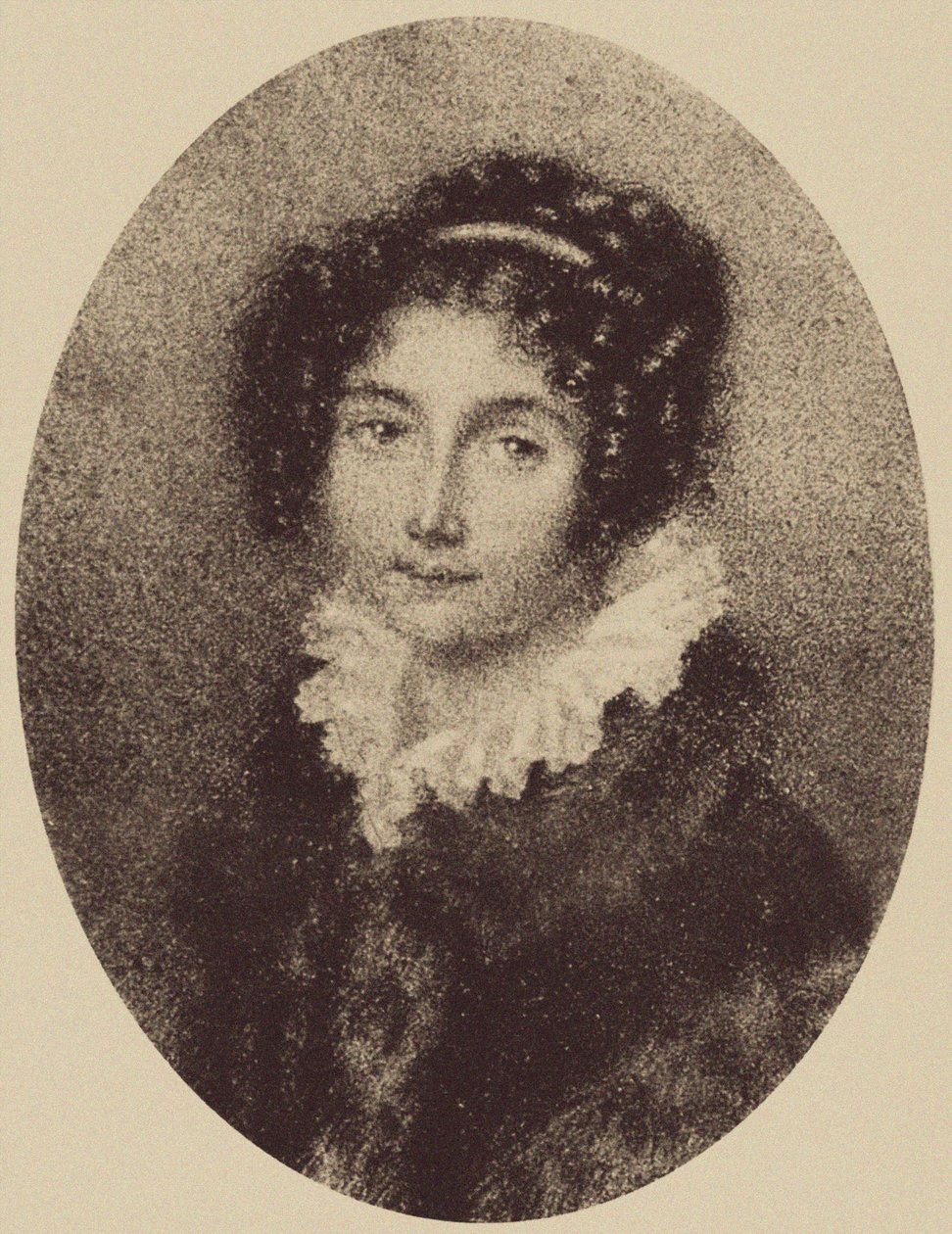 Portrett av grevinne Josephine Deym av Stritetz, født Brunsvik de Korompa 1779-1821, ca. 1800. av Unbekannt