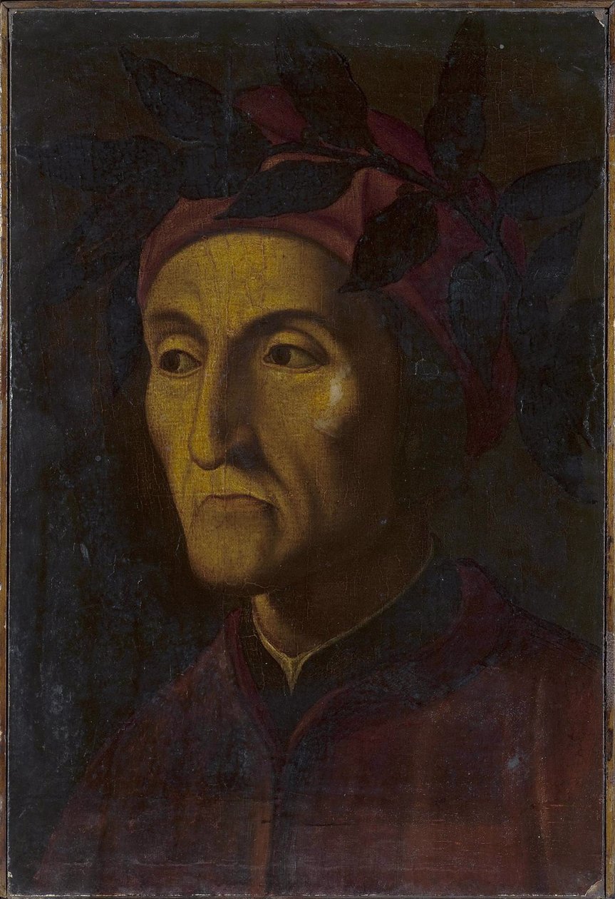Portrett av Dante Alighieri 1265-1321, 1500-tallet av Unbekannt