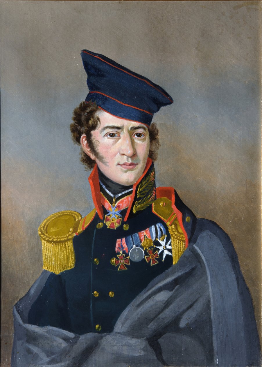 Portrett av Dmitry Alekseevich Stolypin 1785-1826, tidlig på 1800-tallet. av Unbekannt