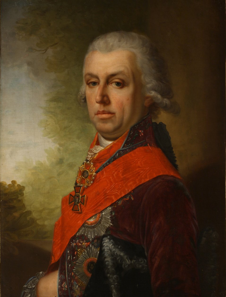 Portrett av Dmitri Prokofjevitsj Trosjtsjinskij 1754-1829, 1800-tallet av Unbekannt