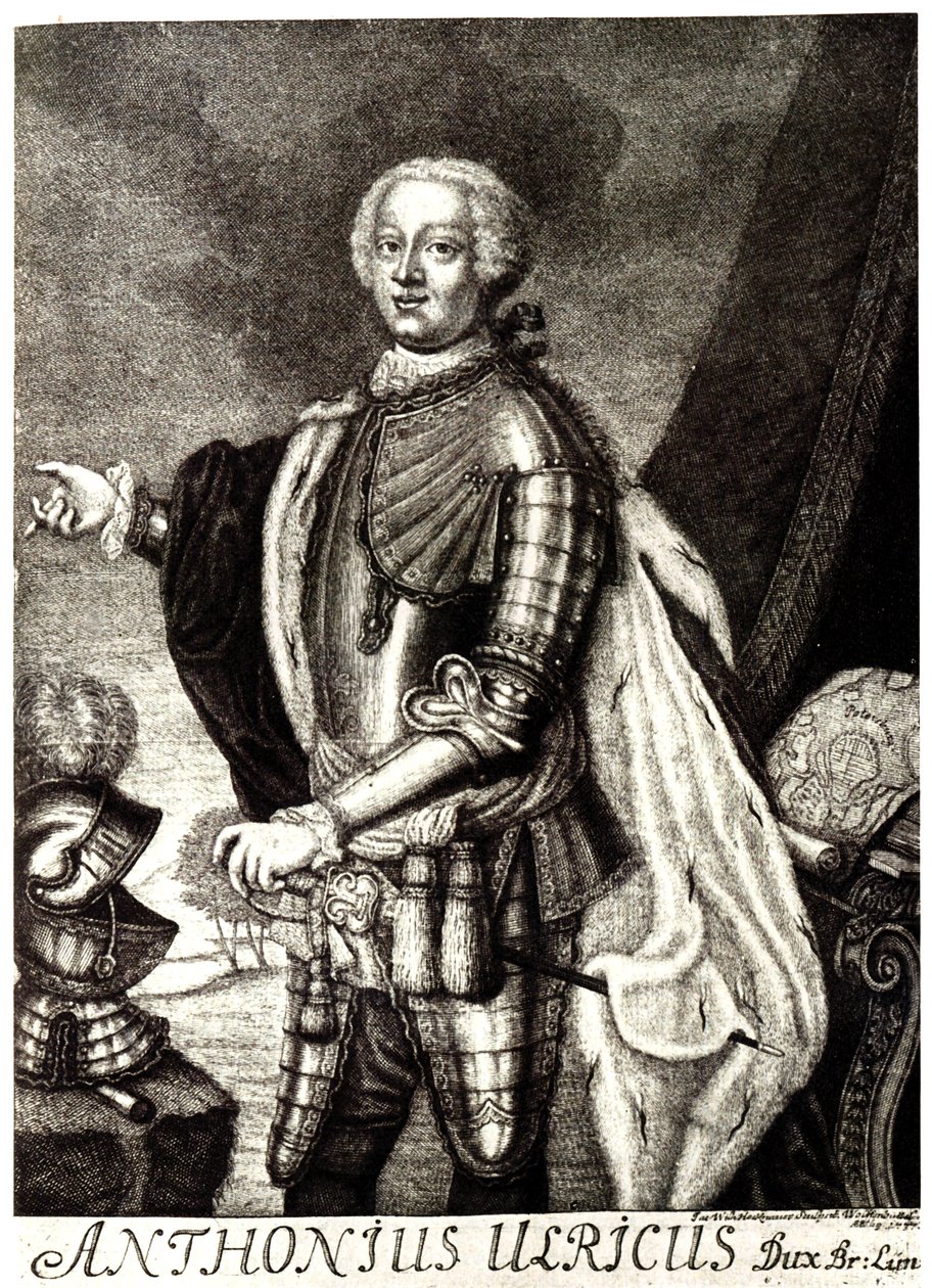 Portrett av hertug Anthony Ulrich av Brunswick 1714-1774 av Unbekannt