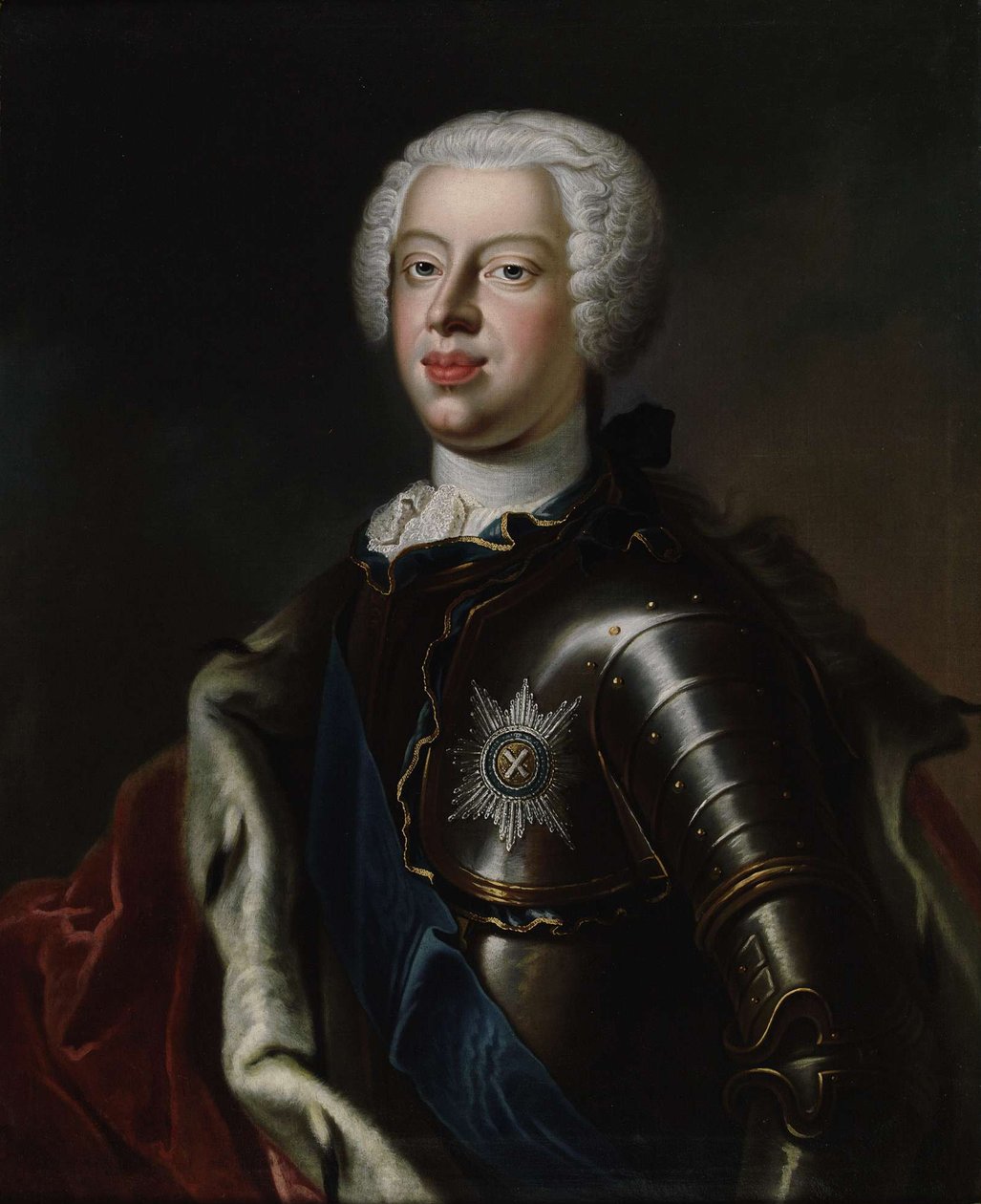 Portrett av hertug Anthony Ulrich av Brunswick 1714-1774, ca. 1740 av Unbekannt