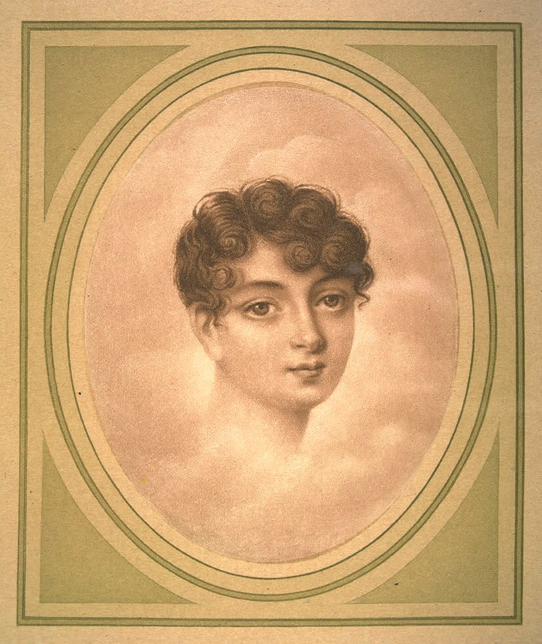 Portrett av Eléonore Denuelle de La Plaigne 1787-1868, tidlig på 1800-tallet. av Unbekannt
