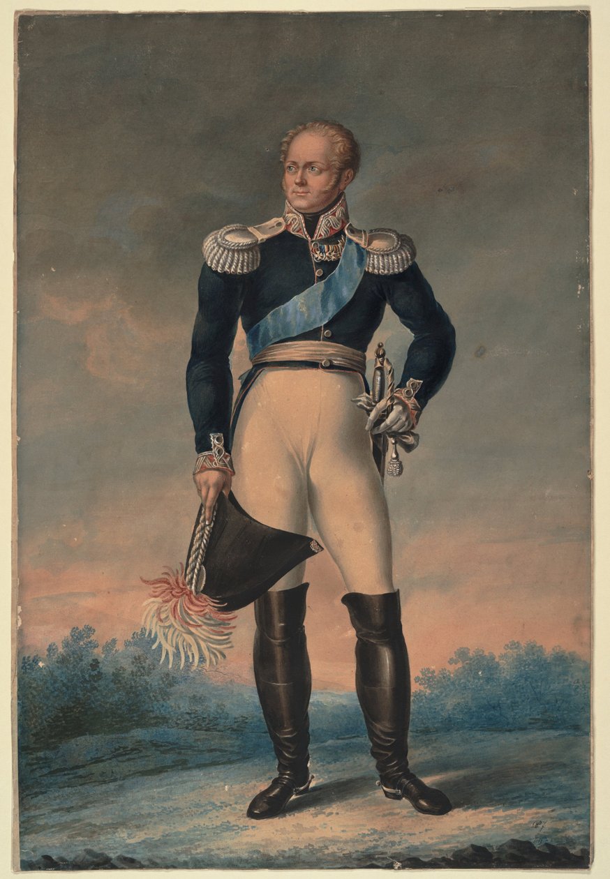 Portrett av keiser Alexander I 1777-1825, 1819 av Unbekannt