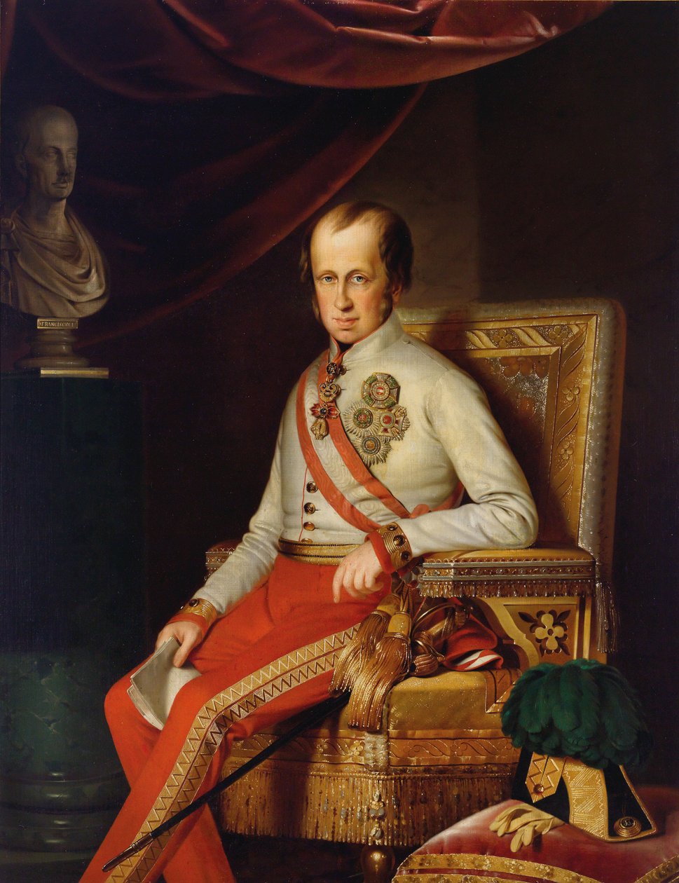 Portrett av keiser Ferdinand I av Østerrike 1793-1875, ca. 1840. av Unbekannt