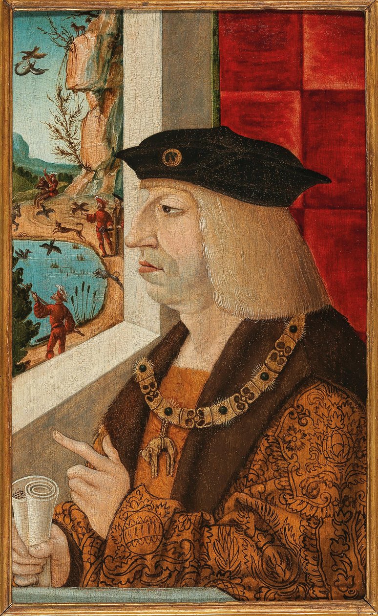 Portrett av keiser Maximilian I 1459-1519, 1500-tallet. av Unbekannt