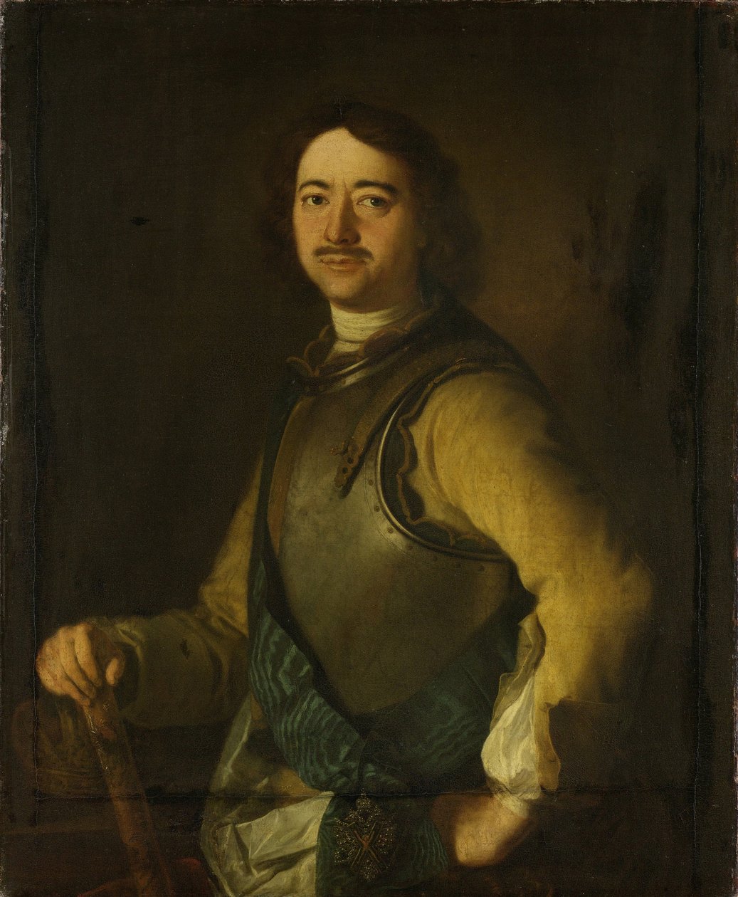 Portrett av keiser Peter I den store 1672-1725, tidlig på 1700-tallet. av Unbekannt