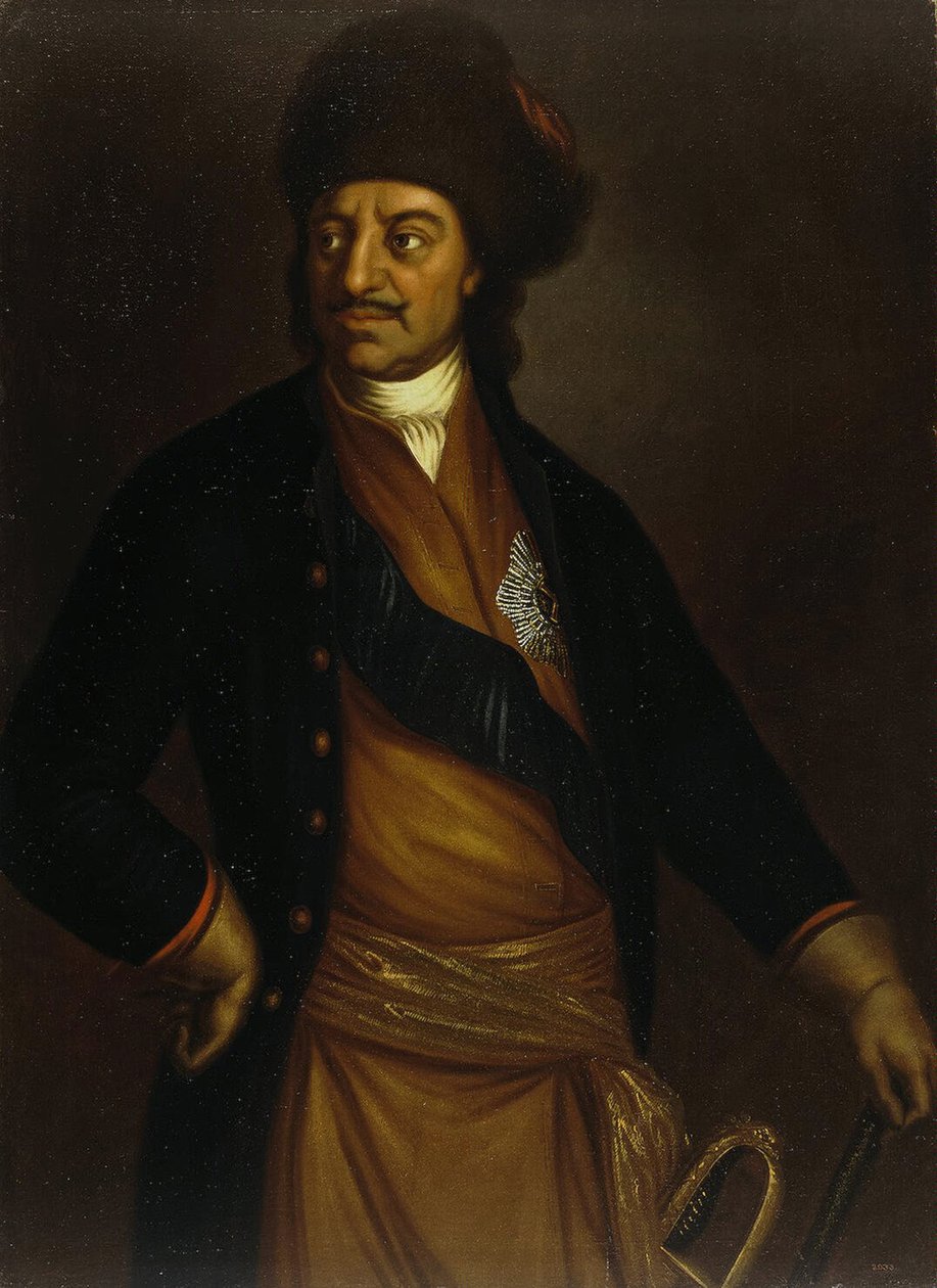 Portrett av keiser Peter I den store 1672-1725, tidlig på 1700-tallet. av Unbekannt