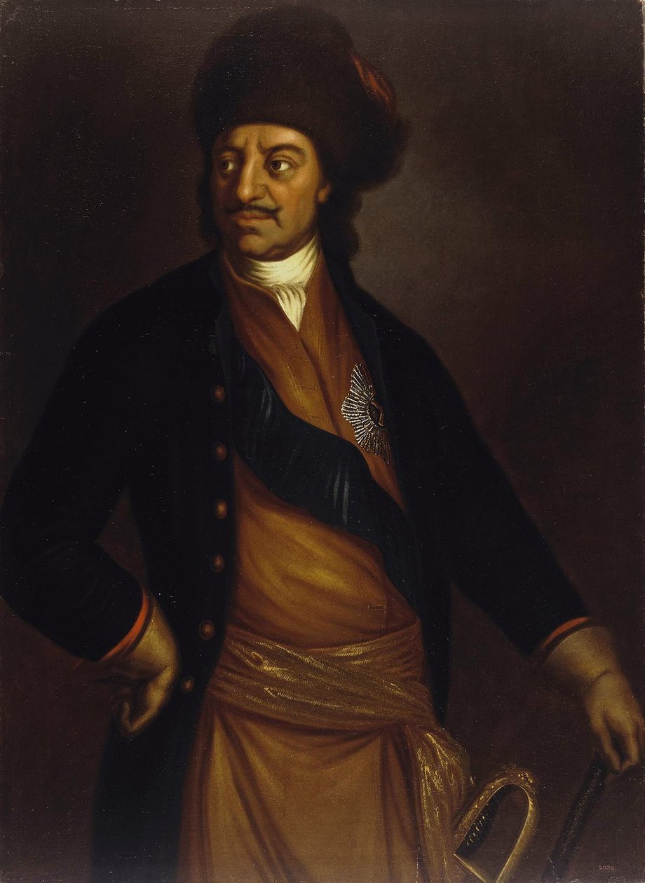Portrett av keiser Peter I den store 1672-1725, første tredjedel av 1700-tallet av Unbekannt